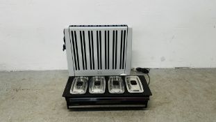 A DIMPLEX RIO ELECTRIC OIL FILLED RADIATOR AND A PHILLIPS ELECTRIC TABLE TOP FOOD WARMER - SOLD AS
