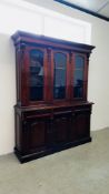 A GOOD QUALITY REPRODUCTION VICTORIAN STYLE MAHOGANY DRESSER,