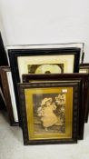 A GROUP OF VINTAGE PRINTS TO INCLUDE EXAMPLE MARKED ARTHUR ELSLEY AND FRED MORGAN ETC.