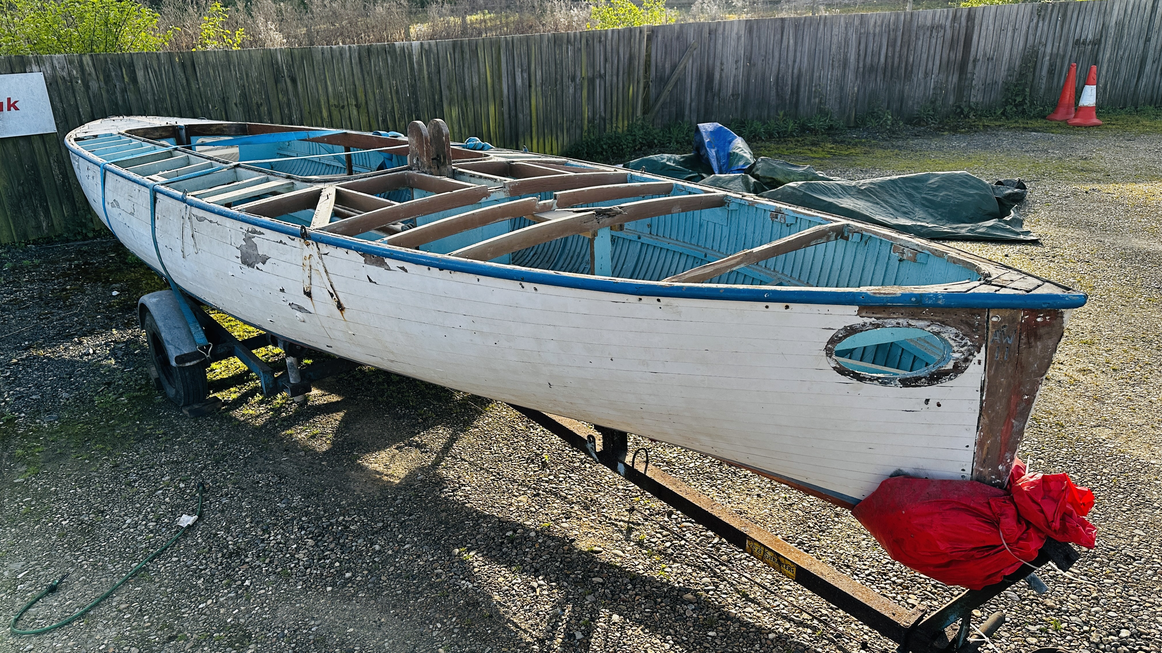 A WW2 UFFA FOX RESCUE BOAT BELIEVED TO BE BUILT BY TAYLOR WOODROW, STAMPED AW11, 1 OF 402 MADE,