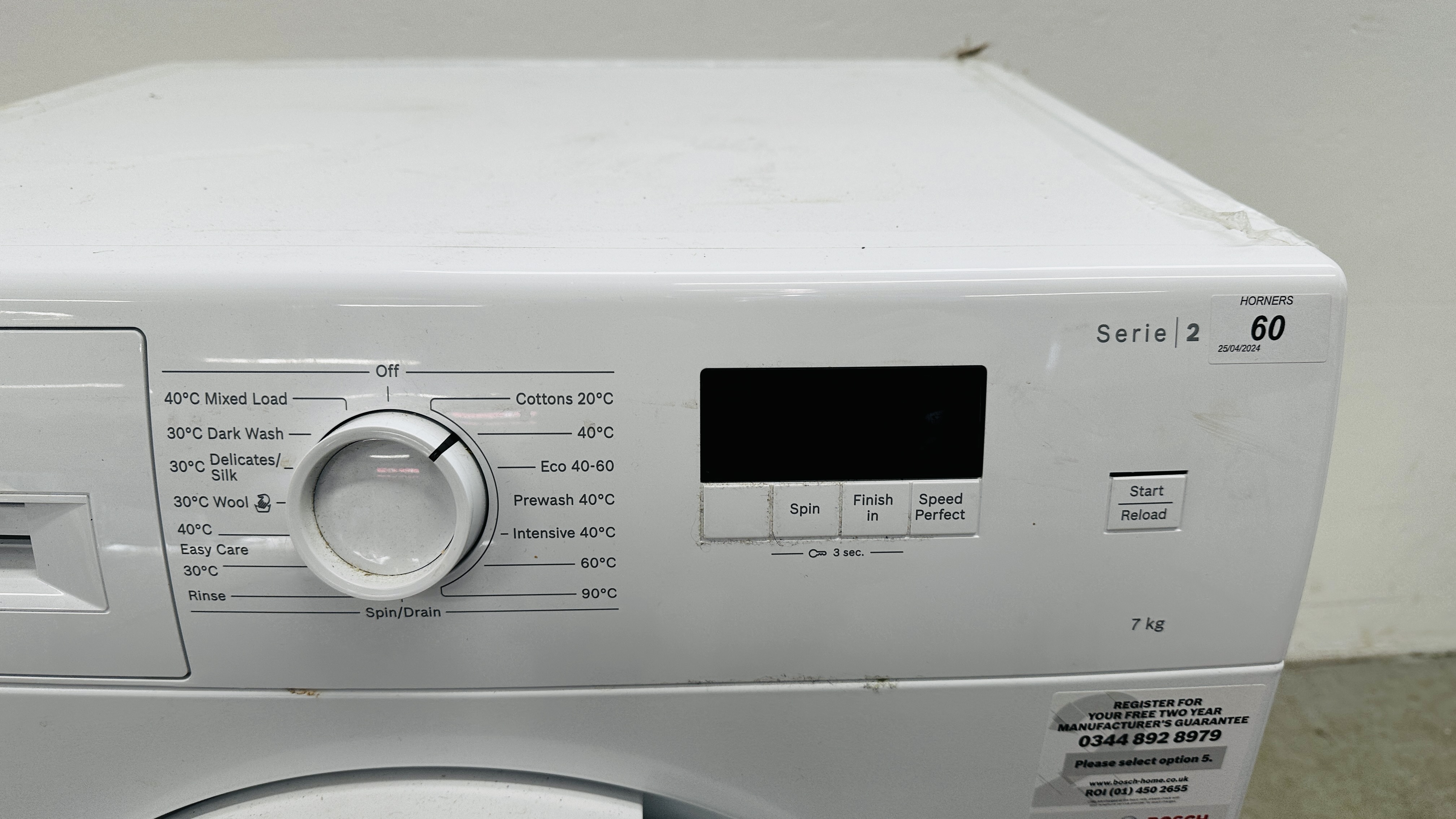BOSCH SERIE 2 WASHING MACHINE - SOLD AS SEEN. - Image 2 of 10