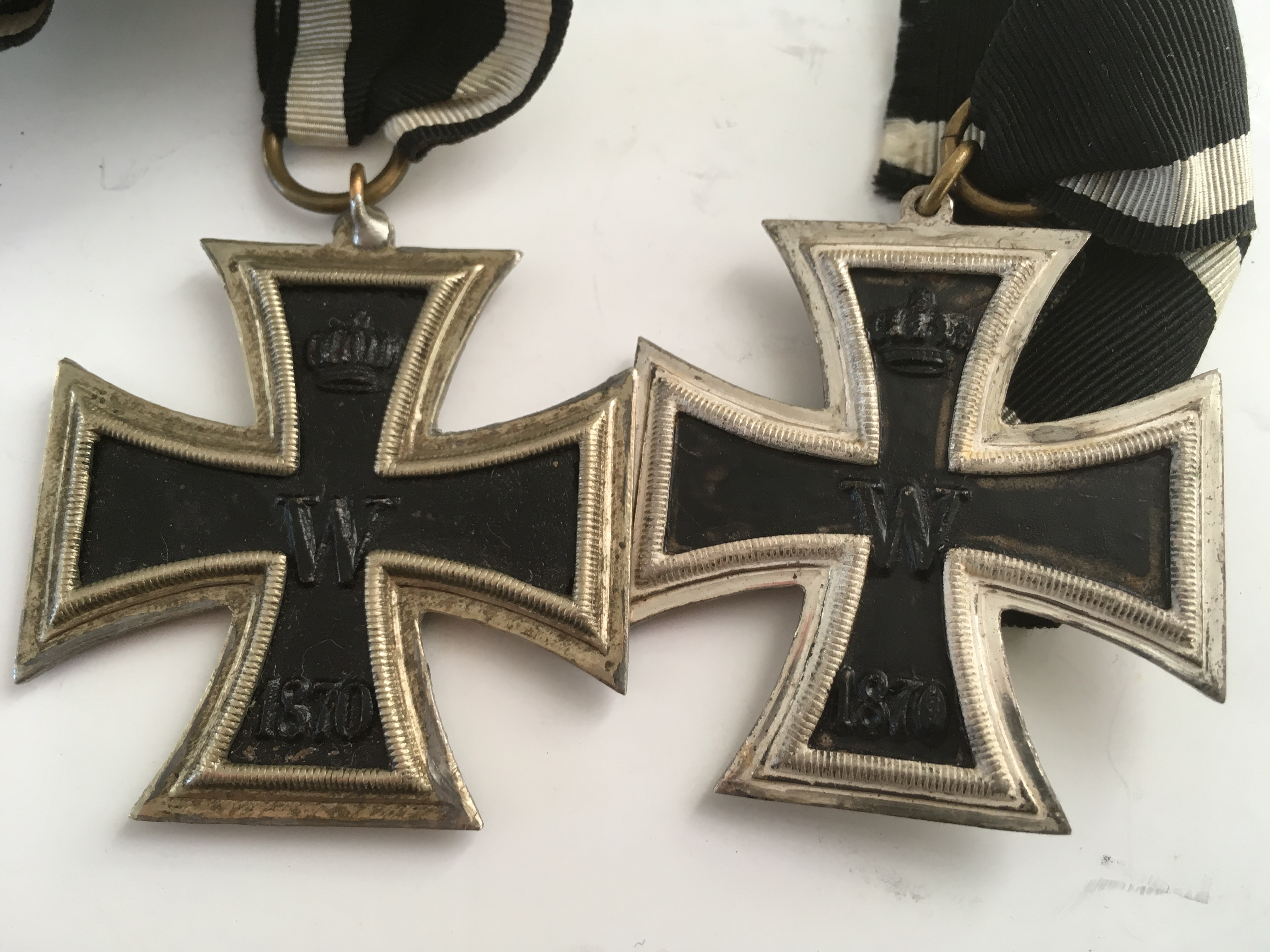 MEDALS: GERMAN WW1 MERIT CROSS FOR WAR AID (NO RIBBON), TWO IRON CROSS 1870, - Image 5 of 7