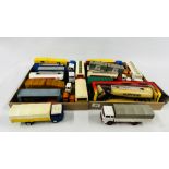 2 X TRAYS CONTAINING A GROUP OF ASSORTED DIE-CAST MODEL TRANSPORTER LORRIES TO INCLUDE ESSO AND