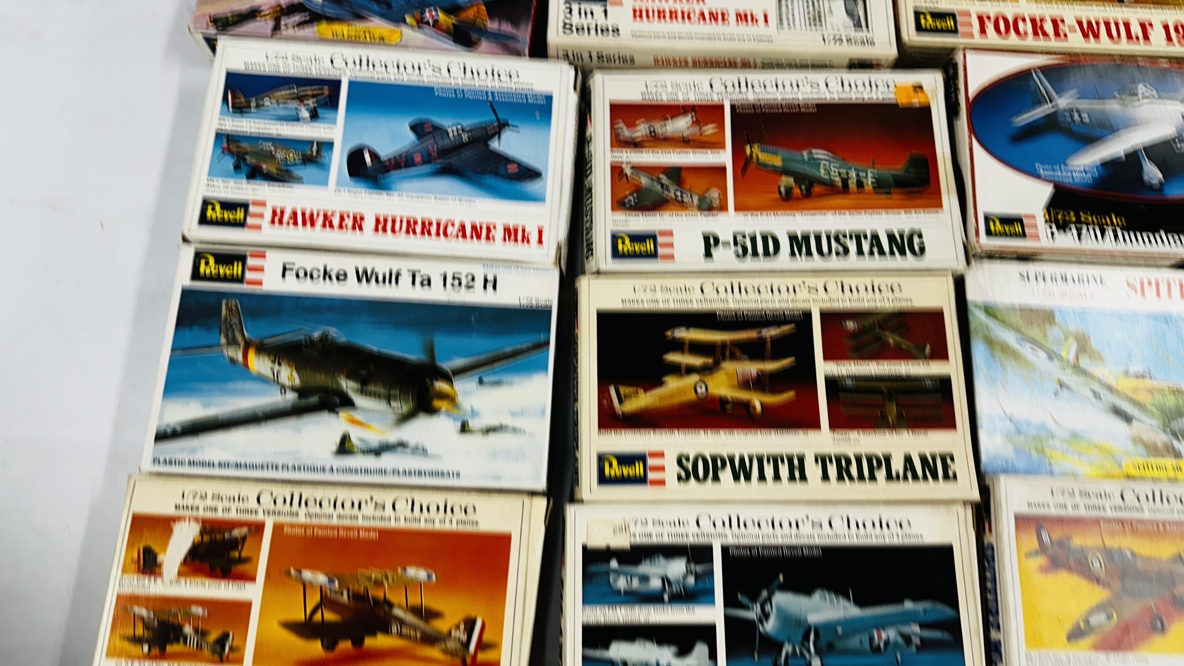 A BOX CONTAINING A COLLECTION OF 19 REVELL MODEL AIRCRAFT KITS. - Image 6 of 7