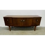 A 1960'S MID CENTURY SIDEBOARD BEARING ORIGINAL MAKER LABEL "STONEHILL" FURNITURE NO. 2126 W 166.