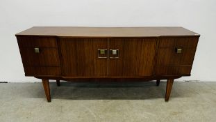 A 1960'S MID CENTURY SIDEBOARD BEARING ORIGINAL MAKER LABEL "STONEHILL" FURNITURE NO. 2126 W 166.