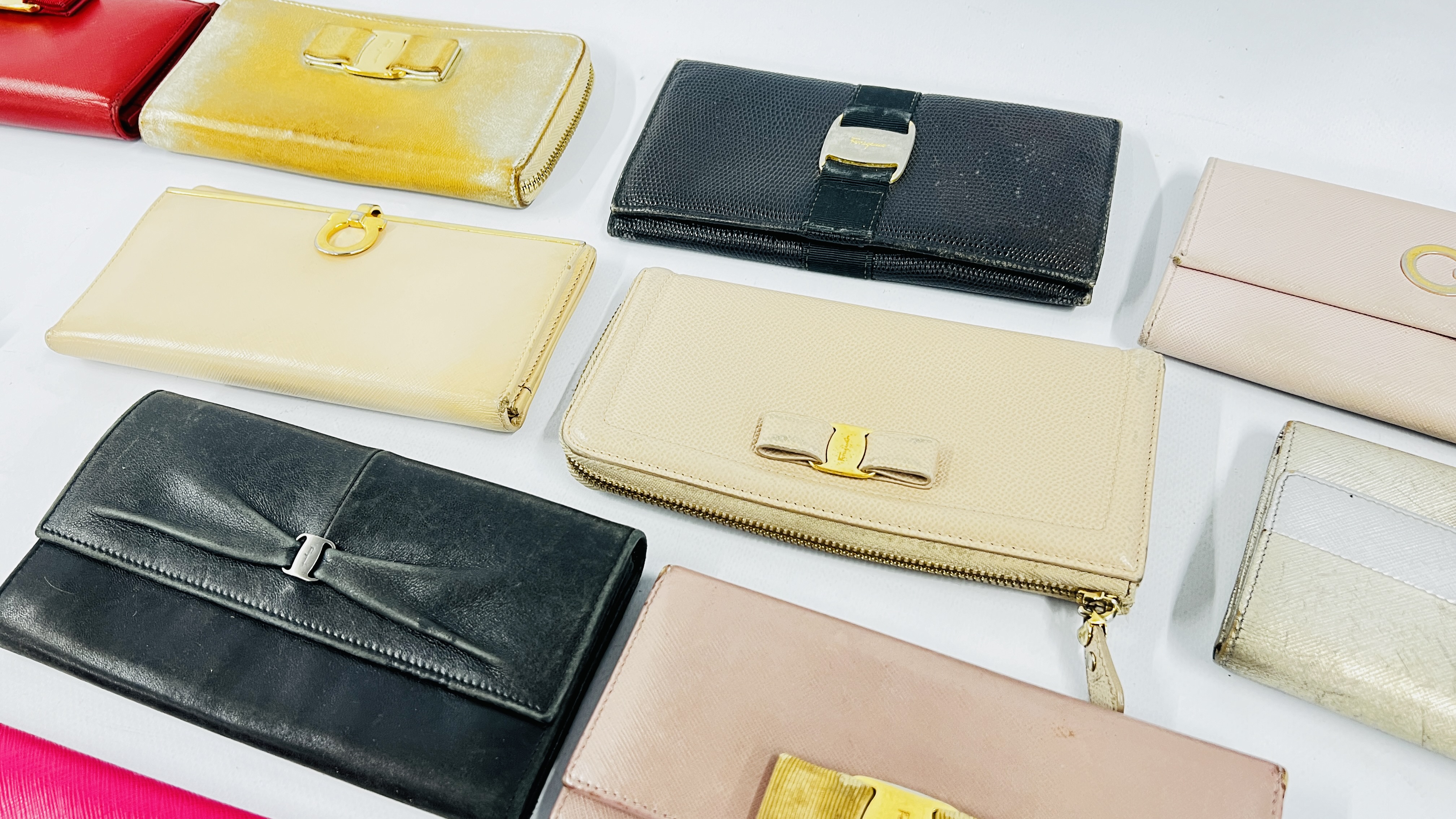 A COLLECTION OF 11 DESIGNER PURSES MARKED "SALVADOR FERRAGAMA". - Image 4 of 6
