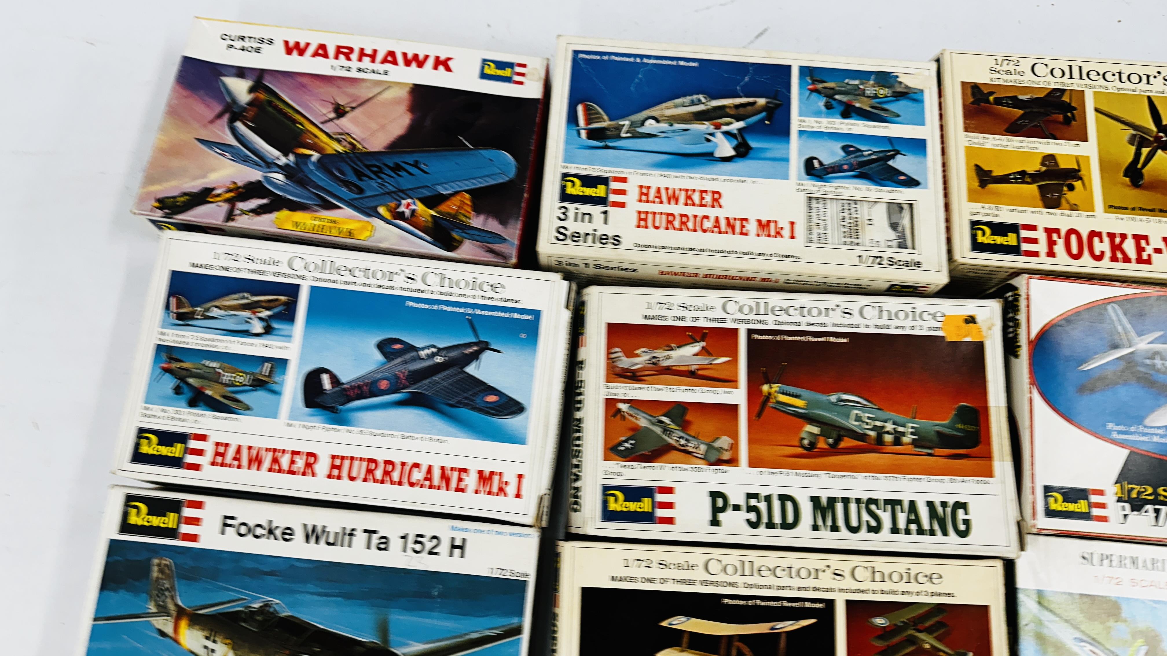 A BOX CONTAINING A COLLECTION OF 19 REVELL MODEL AIRCRAFT KITS. - Image 5 of 7