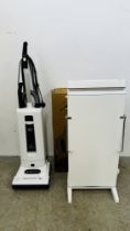 SEBO AUTOMATIC X 1.1 UPRIGHT VACUUM CLEANER AND CORBY 7000 ELECTRIC TROUSER PRESS - SOLD AS SEEN.