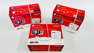 3 X HONEYWELL BOXED SMART HOME ALARM SYSTEMS - SOLD AS SEEN.