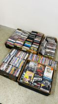 6 X BOXES CONTAINING AN EXTENSIVE COLLECTION OF ASSORTED DVD'S.