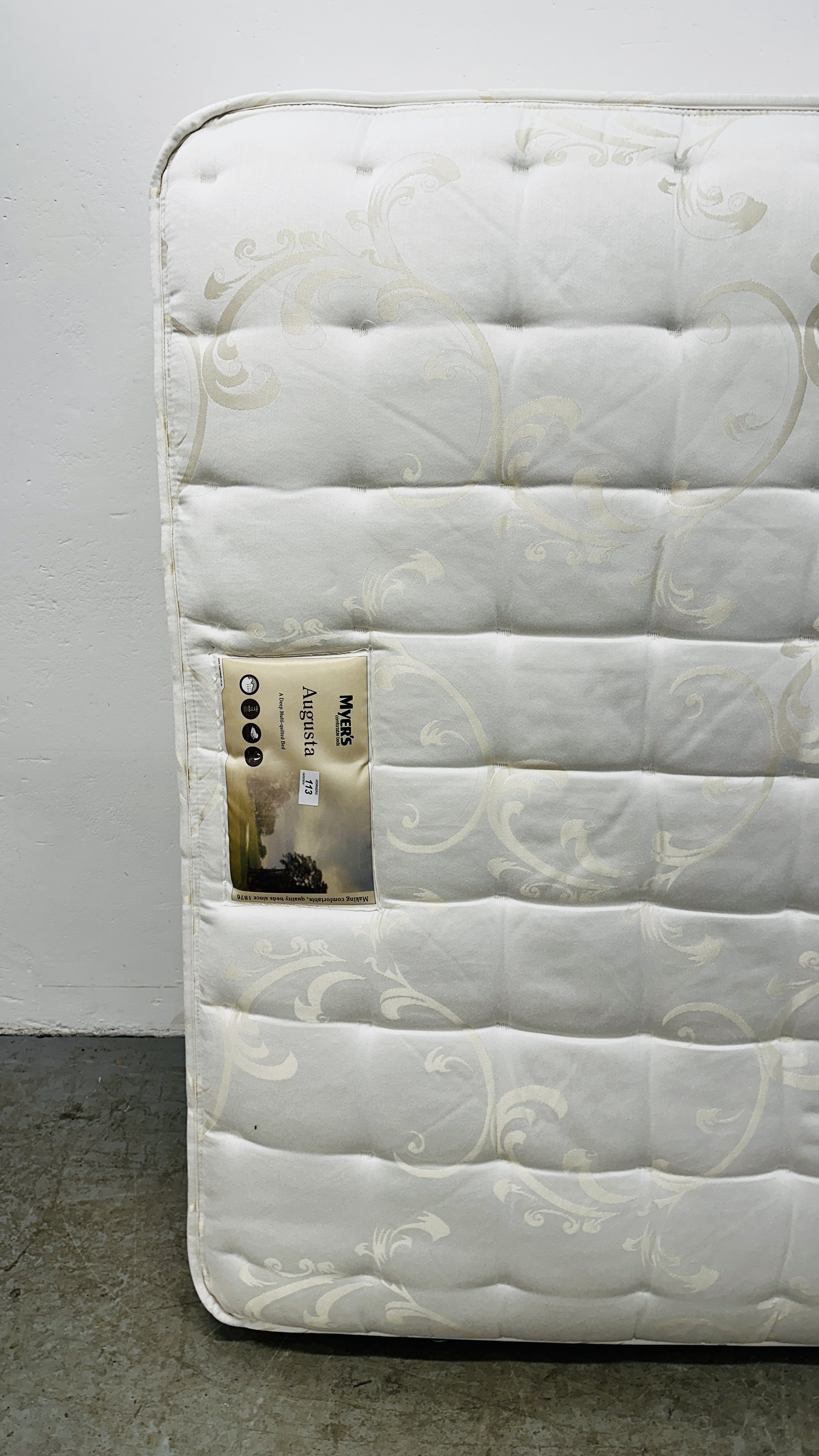 MYERS "AUGUSTA" DEEP QUILTED DOUBLE MATTRESS. - Image 2 of 10