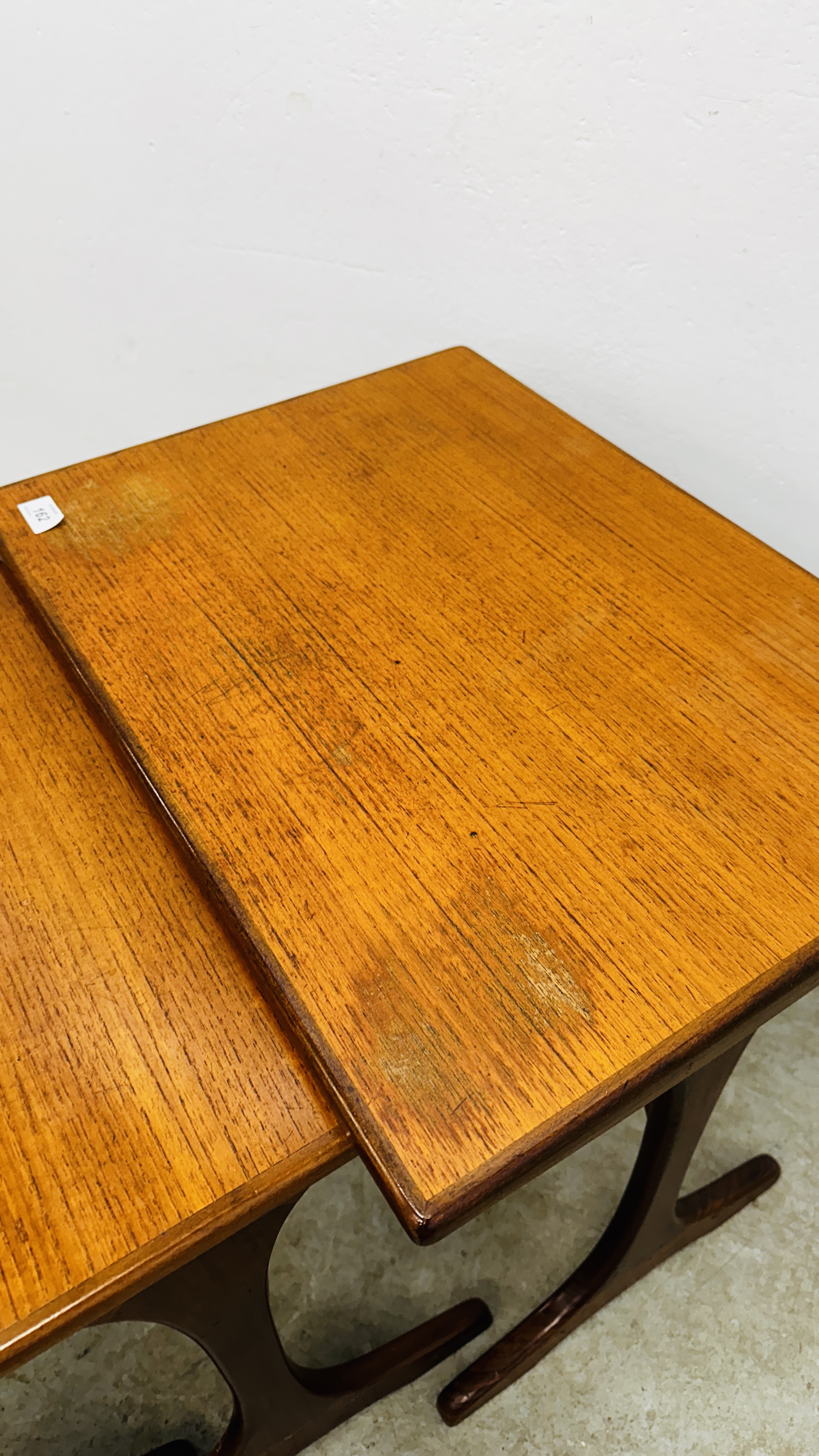 NEST OF 3 MID CENTURY G PLAN TEAK OCCASIONAL TABLES. - Image 8 of 13