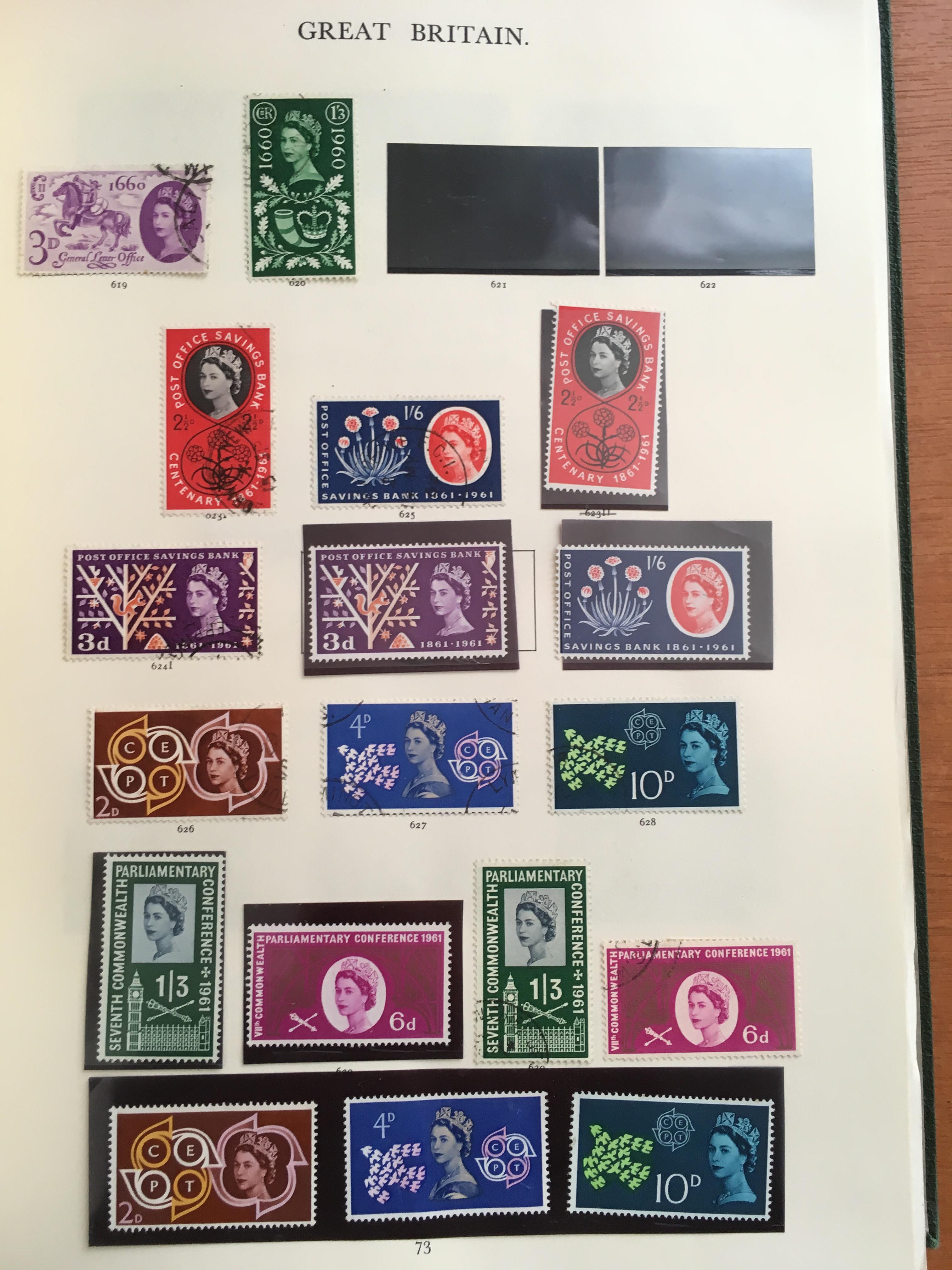 STAMPS: BOX WITH GB COLLECTIONS AND REMAINDERS IN TEN WINDSOR ALBUMS. - Image 37 of 49