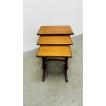 NEST OF 3 MID CENTURY G PLAN TEAK OCCASIONAL TABLES.