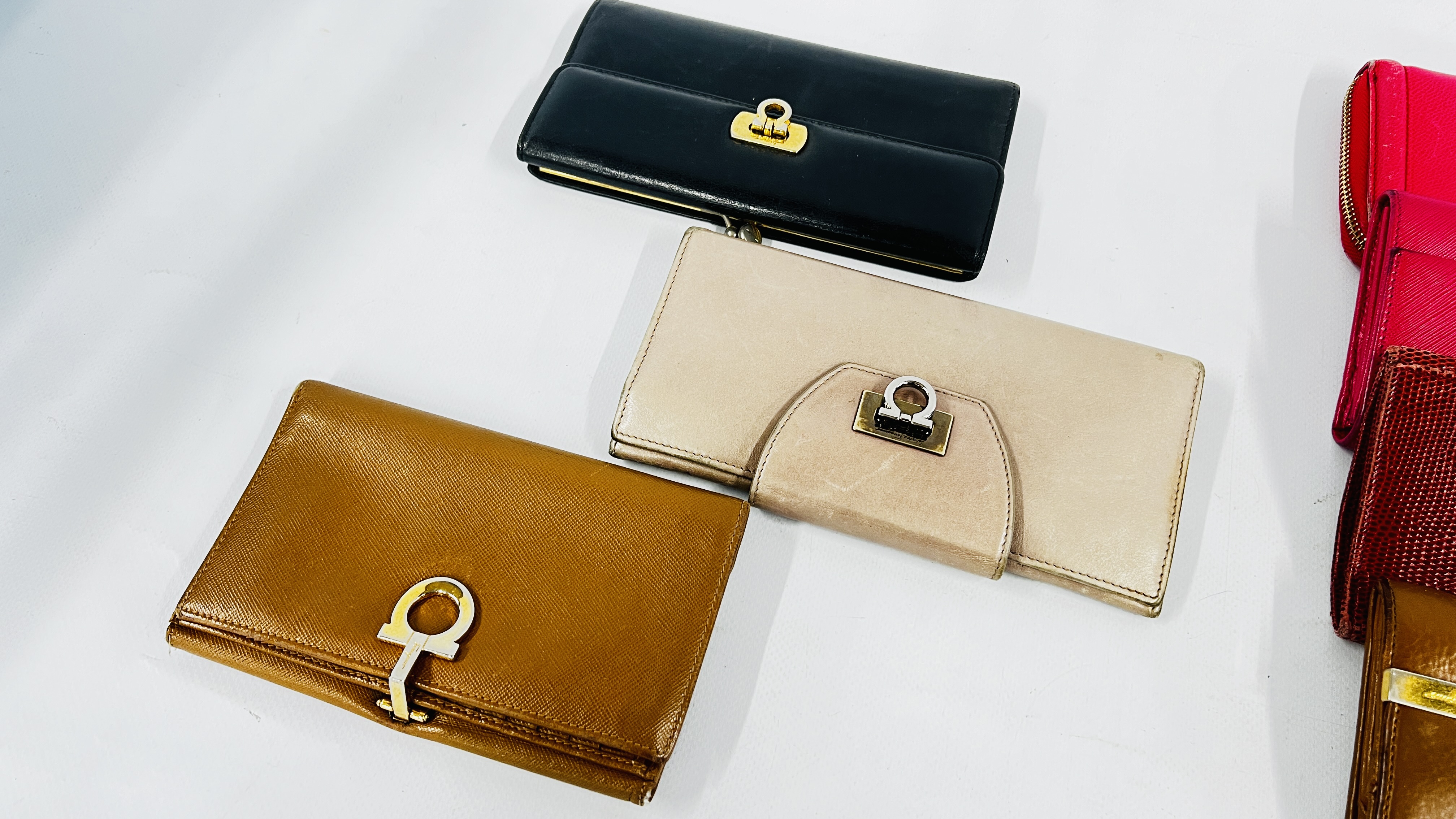 A COLLECTION OF 11 DESIGNER PURSES MARKED "SALVADOR FERRAGAMA". - Image 2 of 5