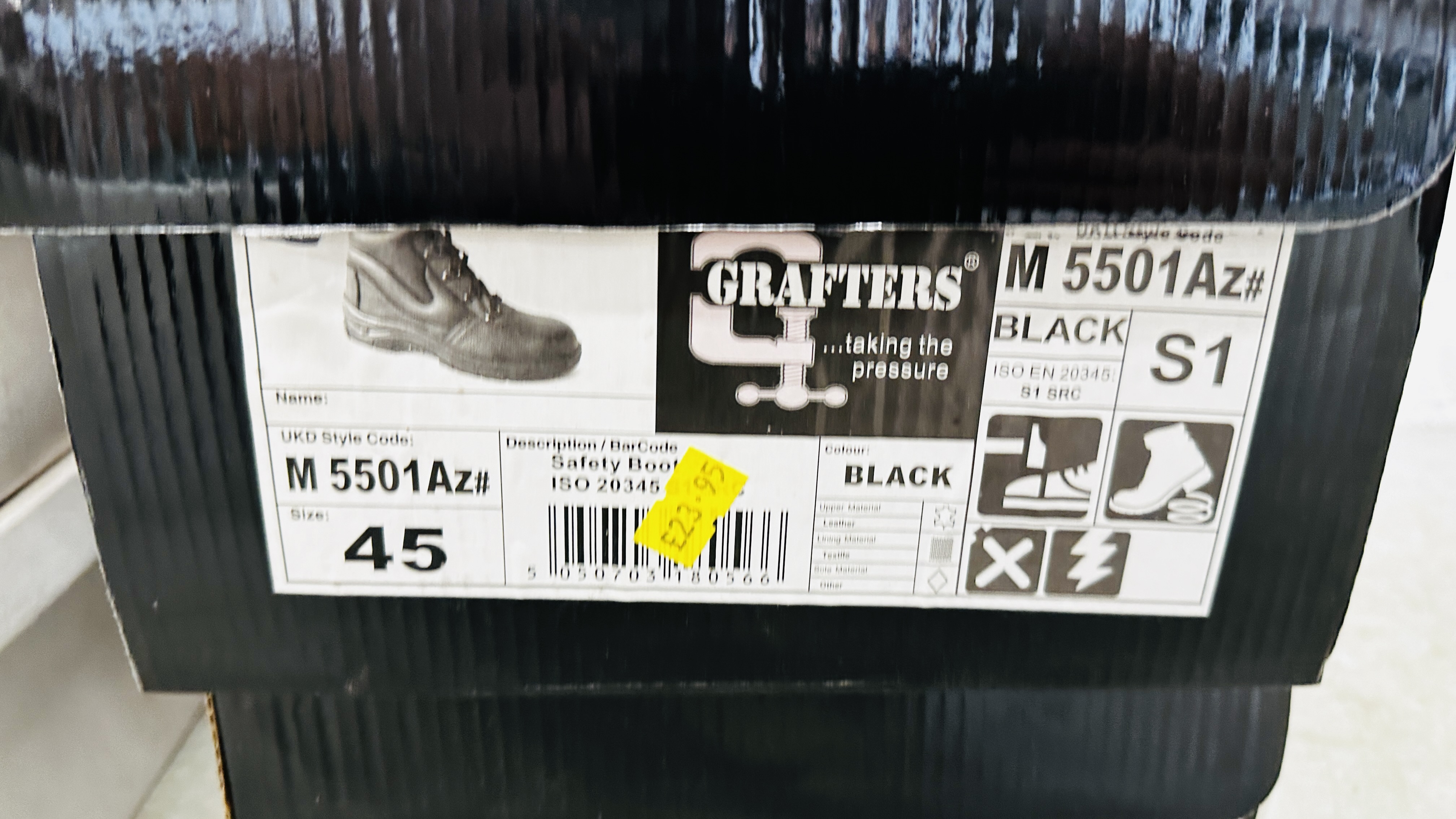 4 X PAIRS AS NEW GRAFTERS SAFETY BOOTS (2 X SIZE 39, 43, 45), - Image 4 of 11