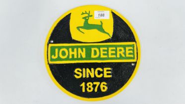 (R) JOHN DEERE WALL PLAQUE.