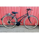 A LADIES CLAUDE BUTLER LEGAND 18 SPEED BICYCLE.