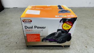 VAX DUAL POWER REACH W 86-DP-R BOXED AS NEW VACUUM CLEANER - SOLD AS SEEN.