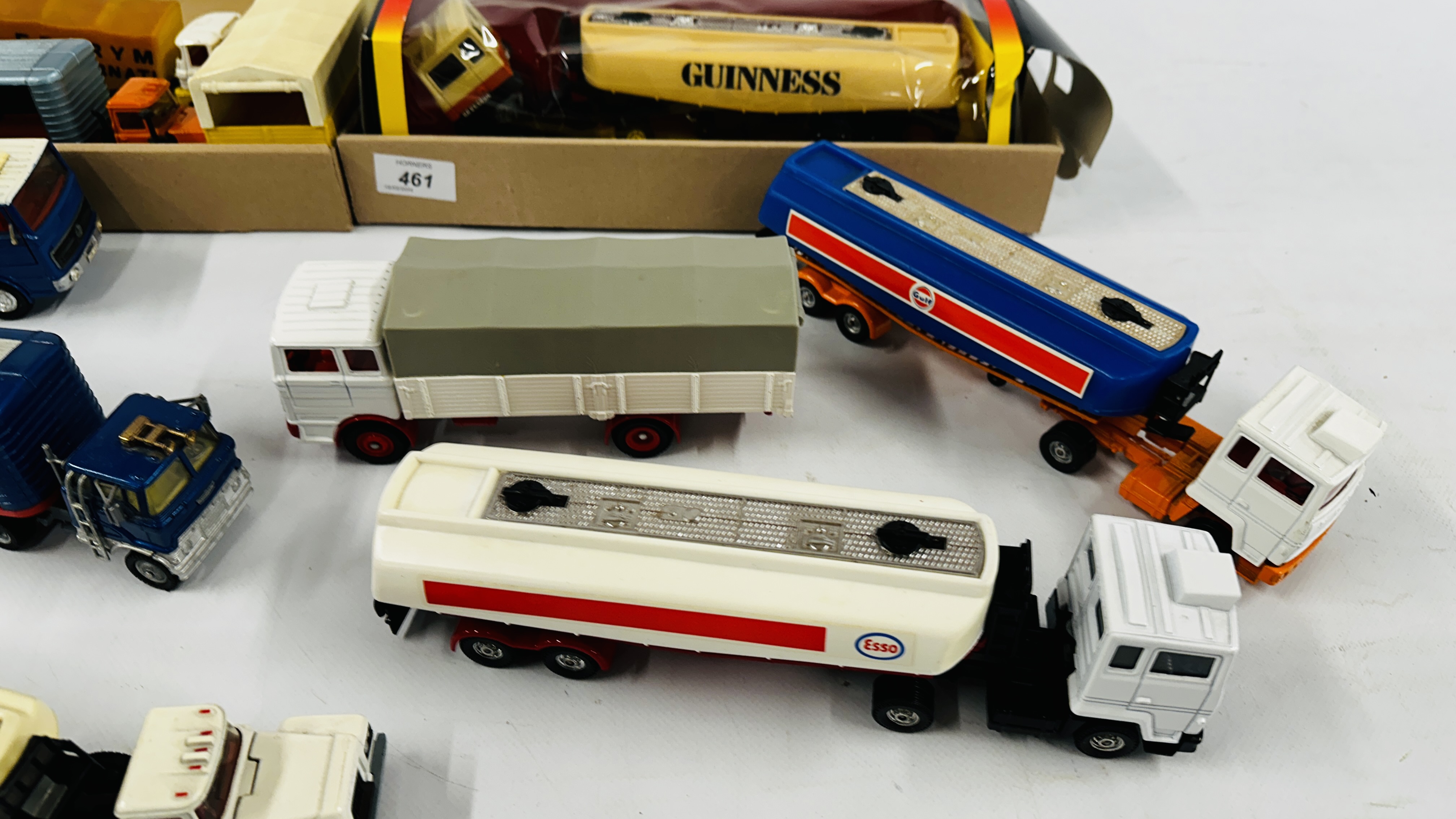 2 X TRAYS CONTAINING A GROUP OF ASSORTED DIE-CAST MODEL TRANSPORTER LORRIES TO INCLUDE ESSO AND - Image 14 of 16