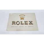 A REPRODUCTION TIN "ROLEX" ADVERTISING SIGN W 60 X H 40CM.