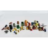2 X TRAYS OF ASSORTED VINTAGE DIE-CAST MODEL VEHICLES TO INCLUDE DINKY,