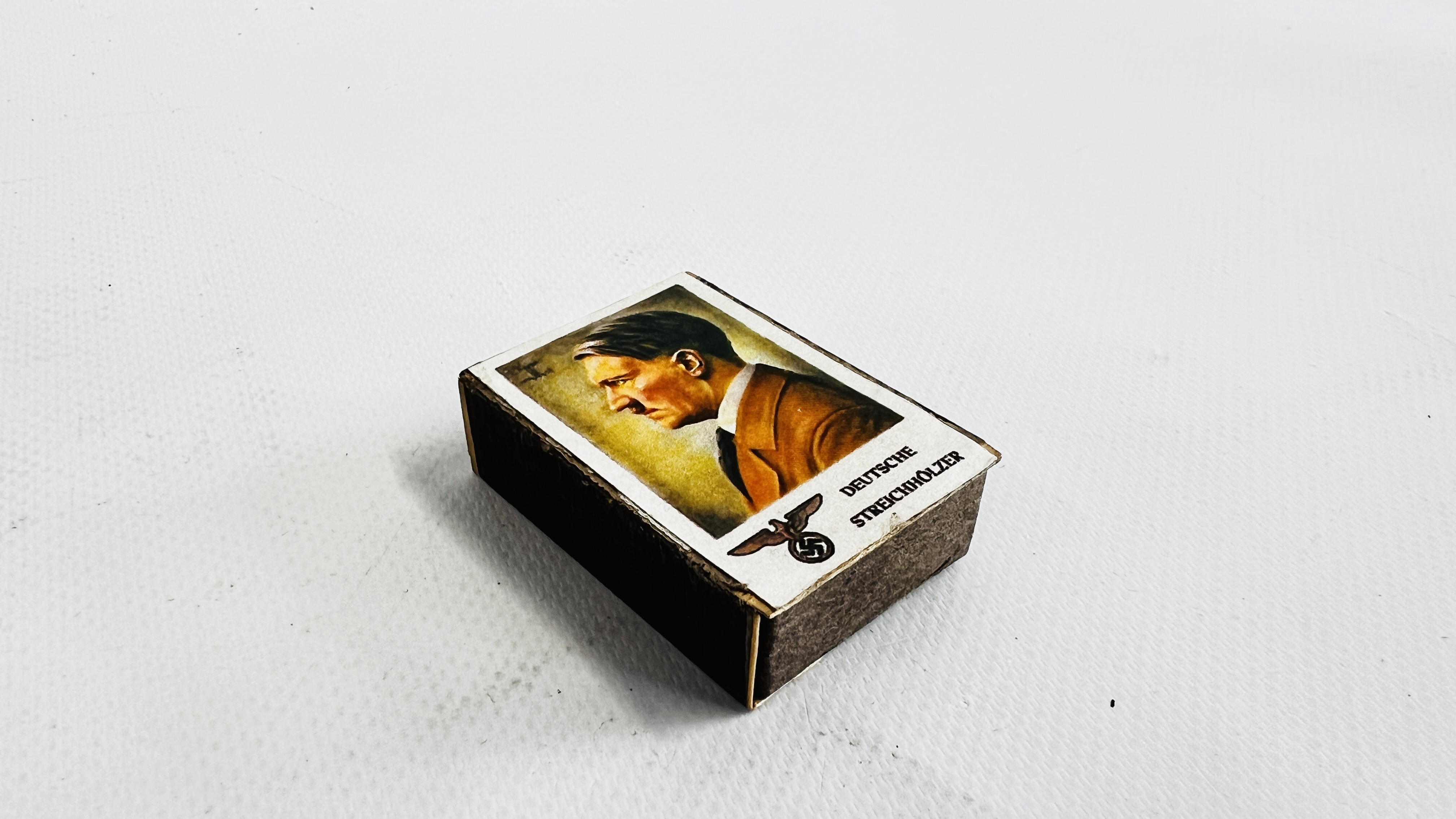 A GROUP THREE MATCHBOXES DEPICTING AN IMAGE OF "HITLER". - Image 3 of 6