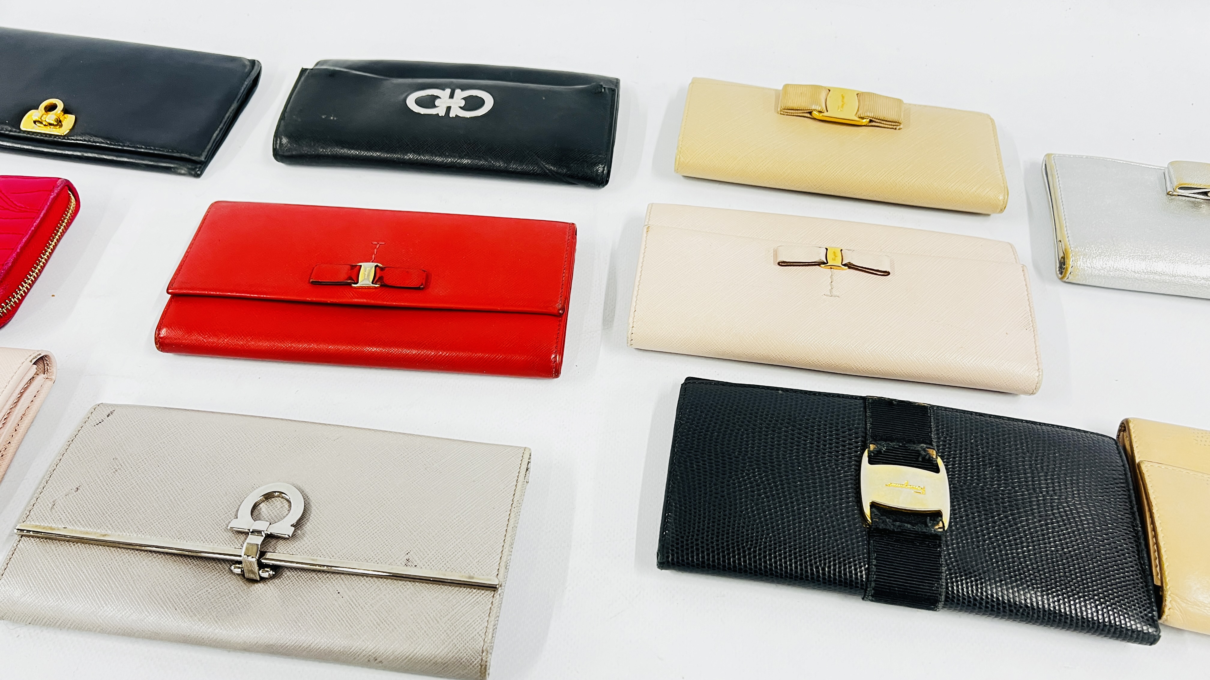 A COLLECTION OF 11 DESIGNER PURSES MARKED "SALVADOR FERRAGAMA". - Image 3 of 5