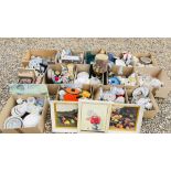 15 X BOXES CONTAINING AN EXTENSIVE GROUP OF HOUSEHOLD SUNDRY CHINA AND GLASS WARE,