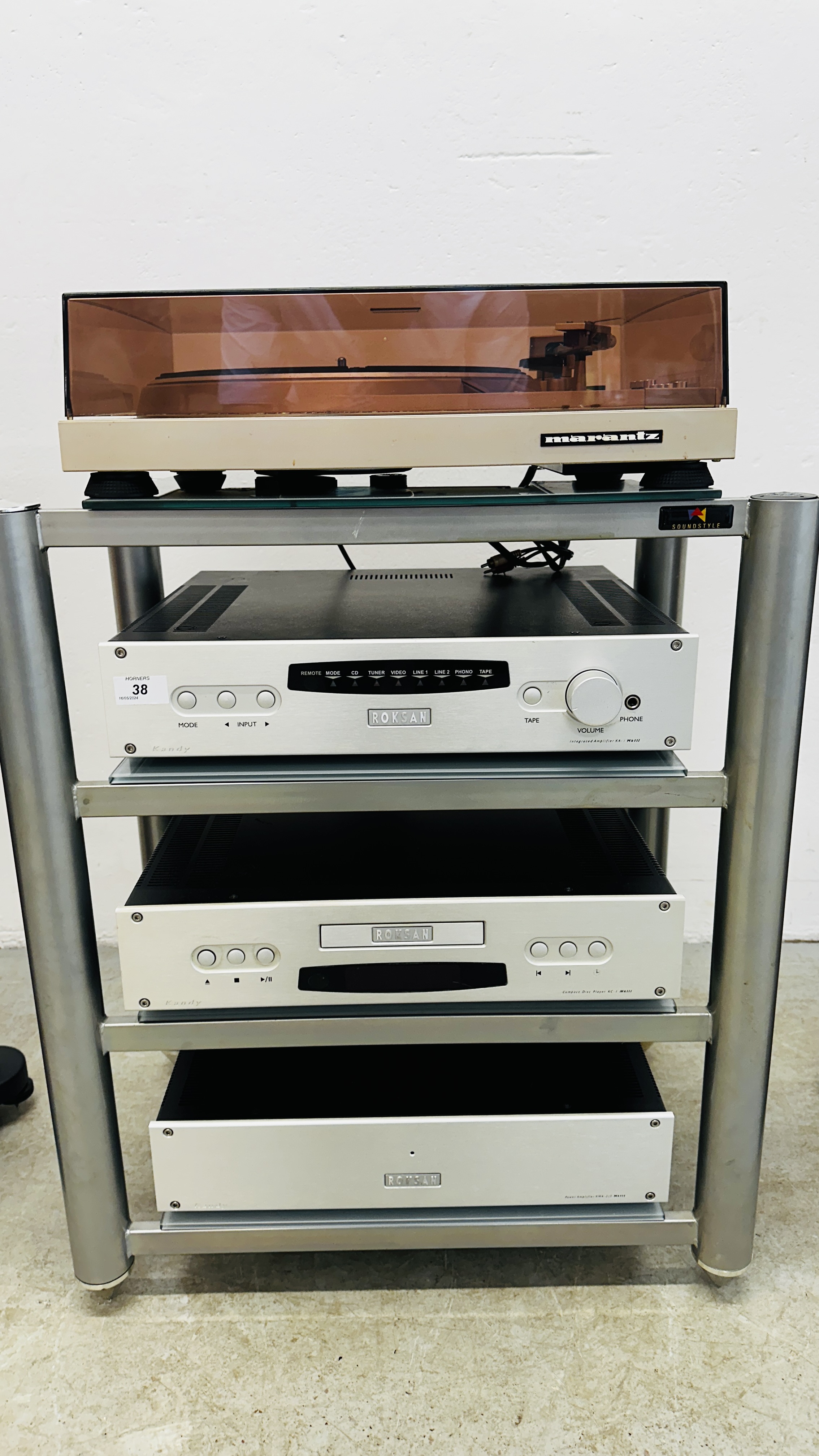 HI-FI SEPARATES SYSTEM PRESENTED ON SOUND STYLE 4 TIER HI-FI STAND TO INCLUDE ROKSAN KANDY - Image 2 of 14