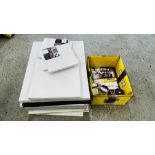 ARTIST ACCESSORIES TO INCLUDE 9 X 40 X 50CM CANVAS, 4 X 20 X 20CM CANVAS (NEW), 3 X USED CANVAS,