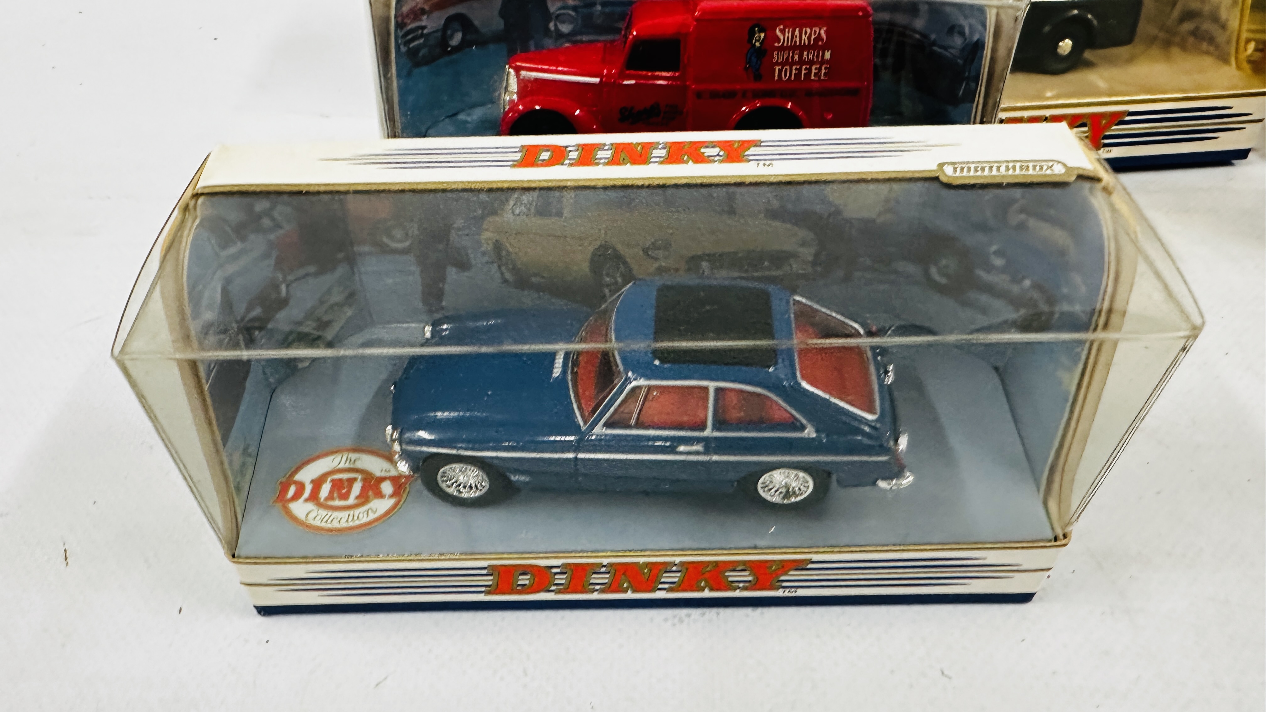 A GROUP OF 12 ASSORTED BOXED DINKY DIE-CAST MODEL VEHICLES TO INCLUDE 1953 AUSTIN A 40 & M.G.B. - Image 7 of 13