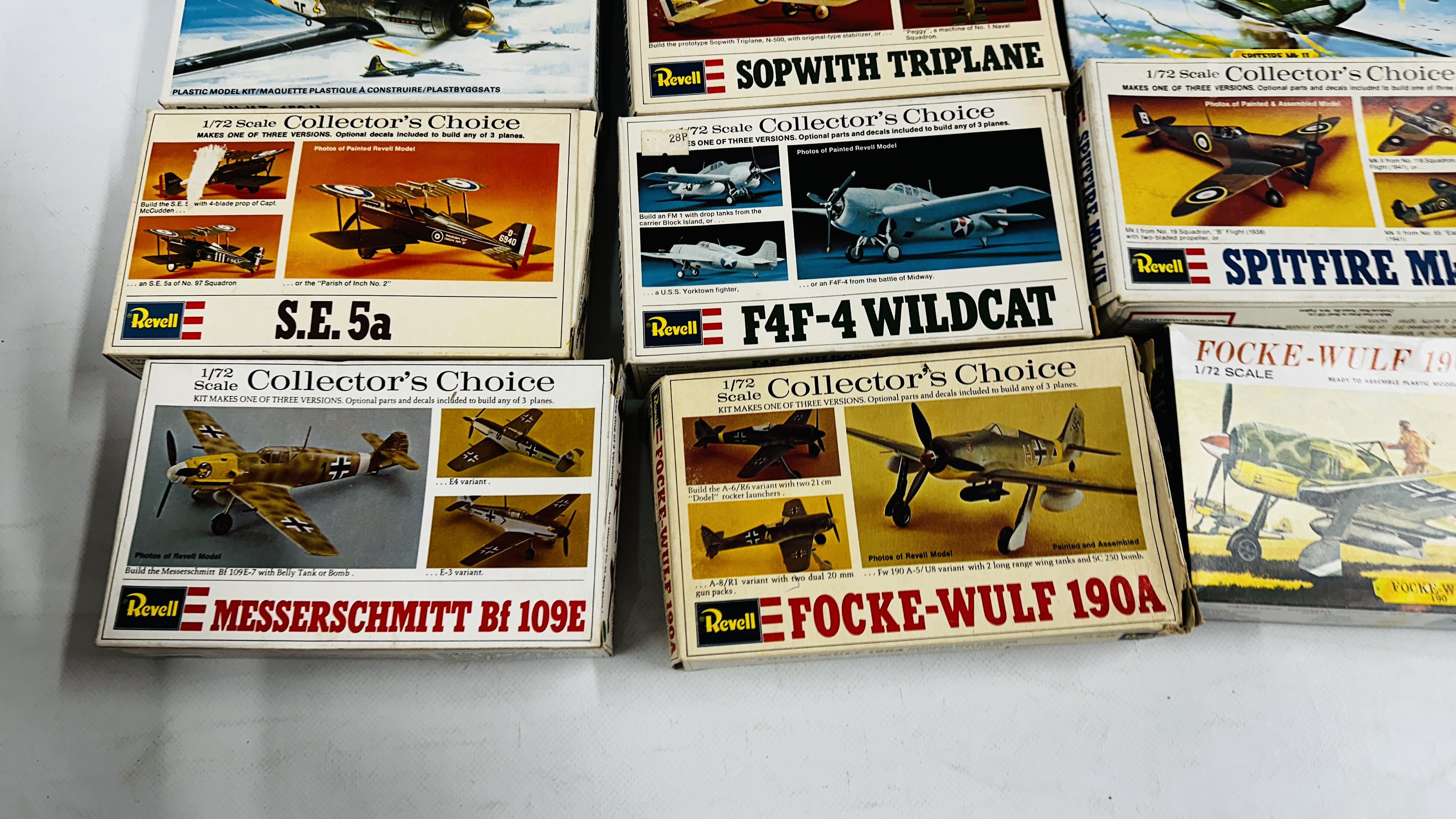 A BOX CONTAINING A COLLECTION OF 19 REVELL MODEL AIRCRAFT KITS. - Image 7 of 7