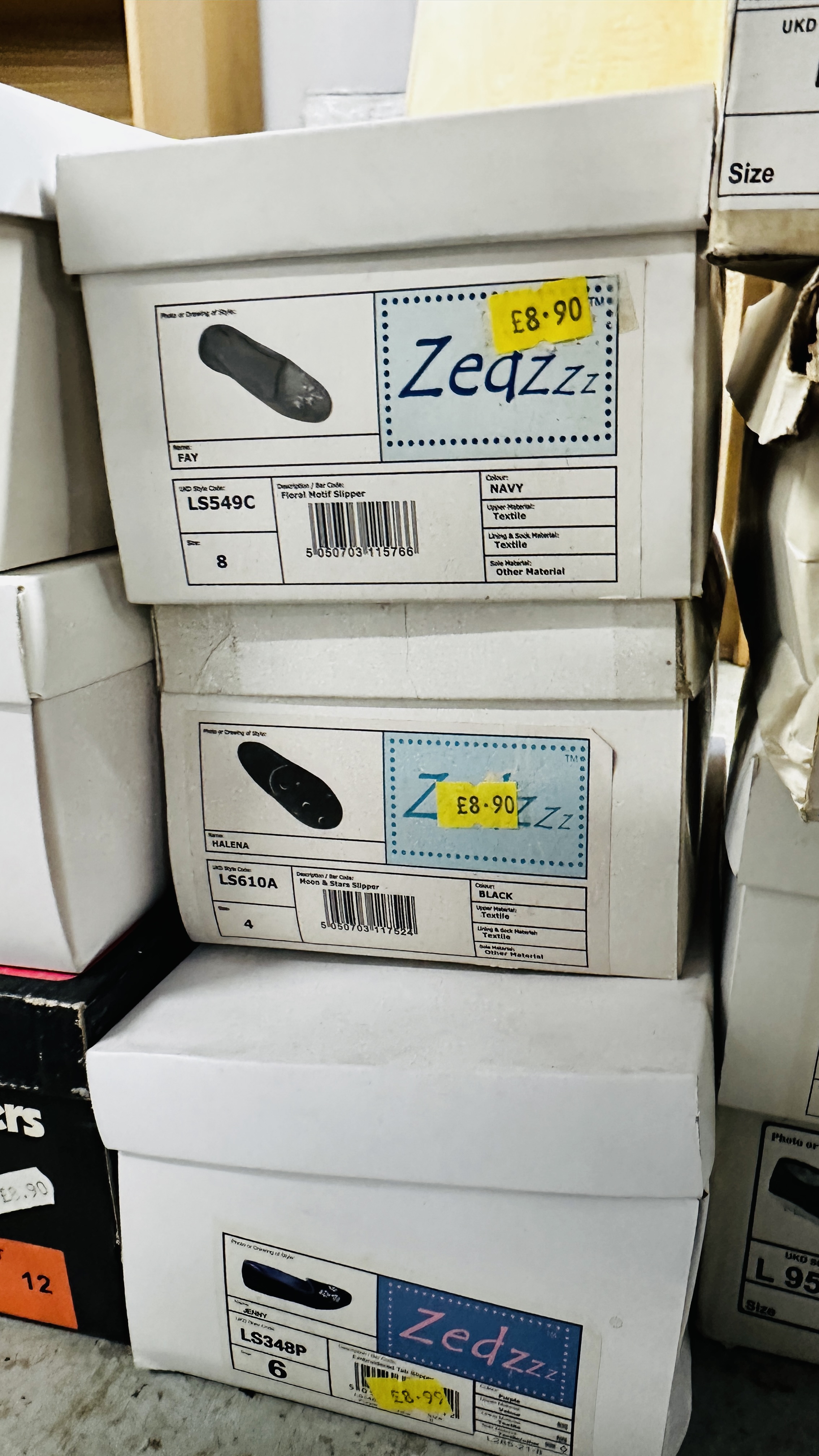 37 X PAIRS BOXED STOCK CLEARANCE SLIPPERS, VARIOUS SIZES AND DESIGNS. - Bild 16 aus 17