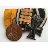 MEDALS: GERMAN MOUNTED IRON CROSS 1870 WITH 25 YEARS OAKLEAVES,