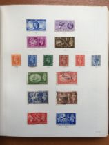 STAMPS: GB COLLECTION FROM A USED 1d BLACK IN TWO ALBUMS, MINT COMMEMS TO 1980, ETC.