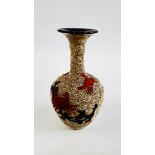 AN UNUSUAL DOULTON LAMBETH VASE DEPICTING CRAB AND SEAWEED DECORATION H 12.5CM.