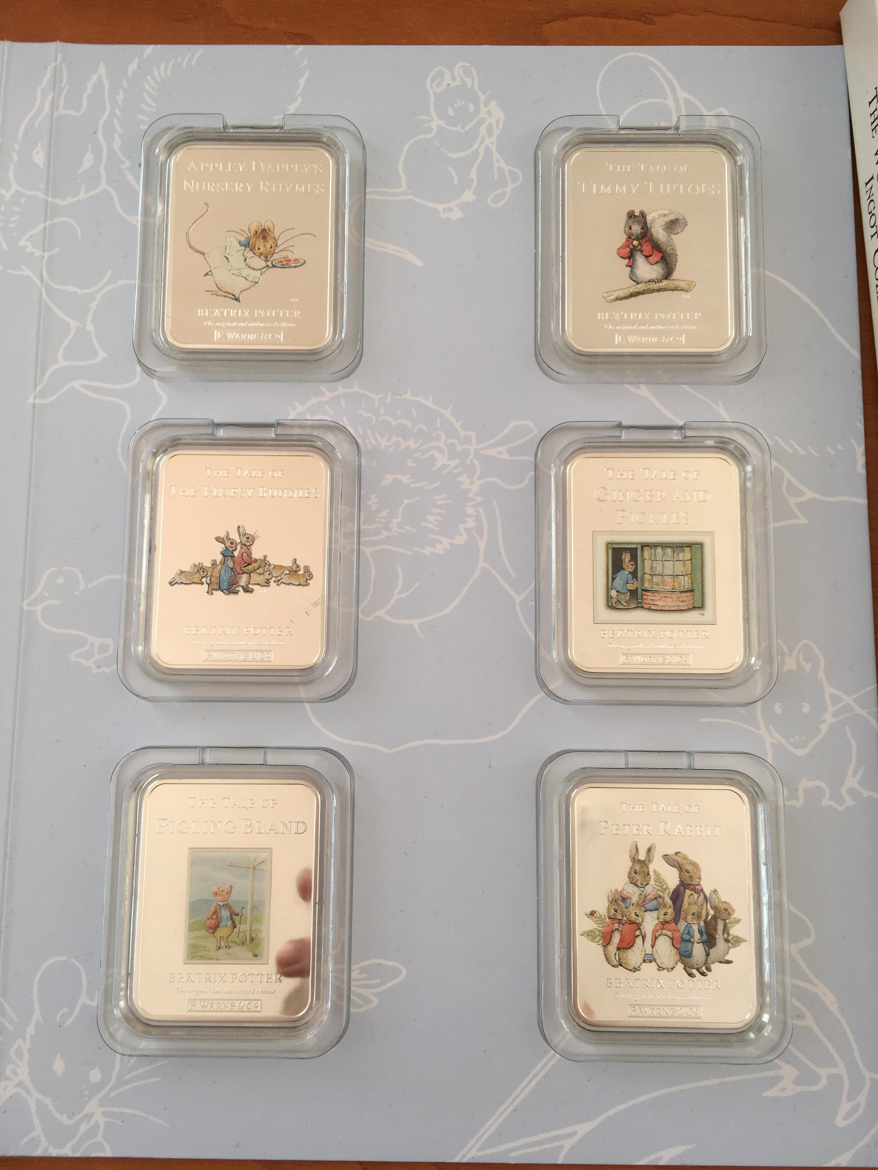 MEDALLIONS: WESTMINSTER "THE WORLD OF PETER RABBIT" SILVER PLATED INGOT COLLECTION SET OF 24 IN TWO - Image 4 of 6
