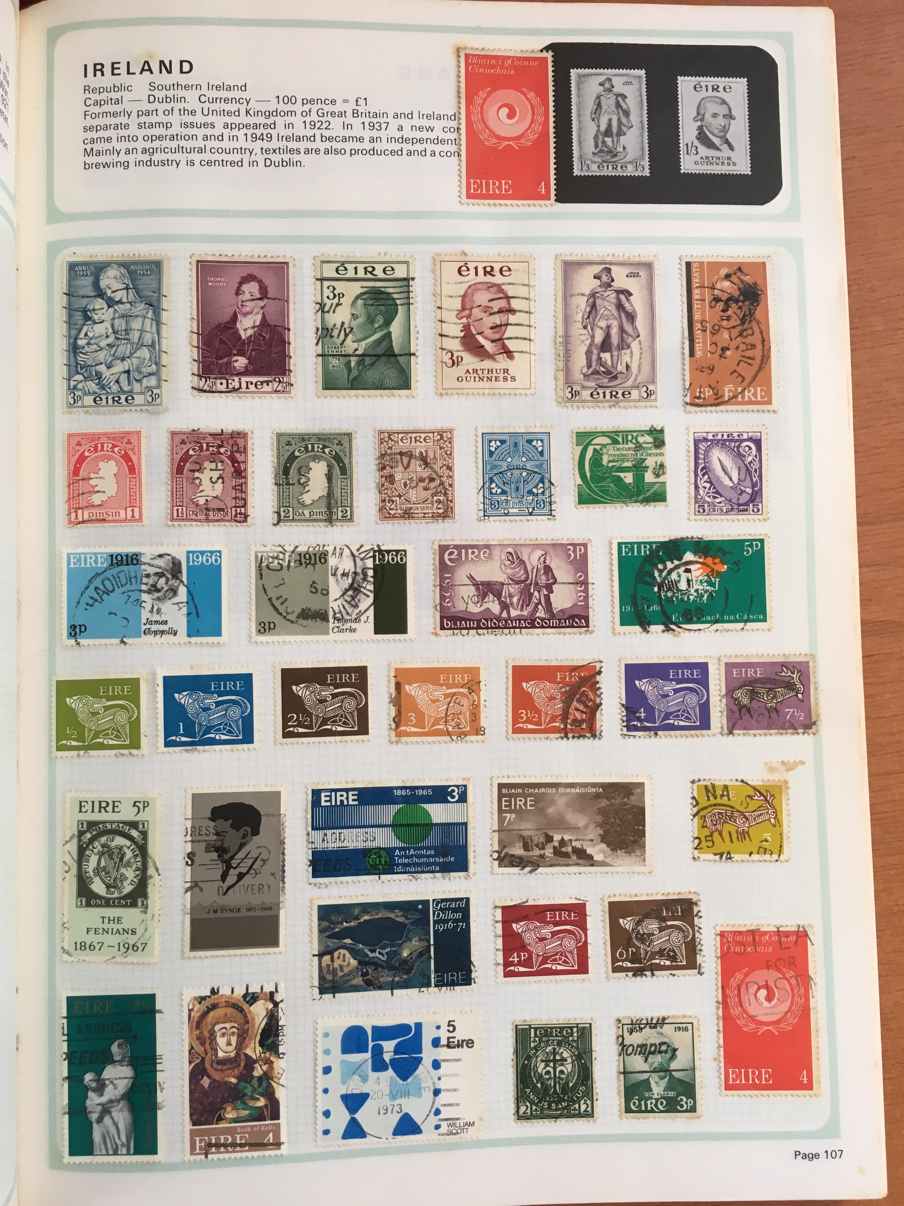 COINS: SMALL COLLECTION TO INCLUDE A FEW SILVER SIXPENCES, SHILLINGS, ALSO STAMPS IN TWO ALBUMS, - Image 4 of 7