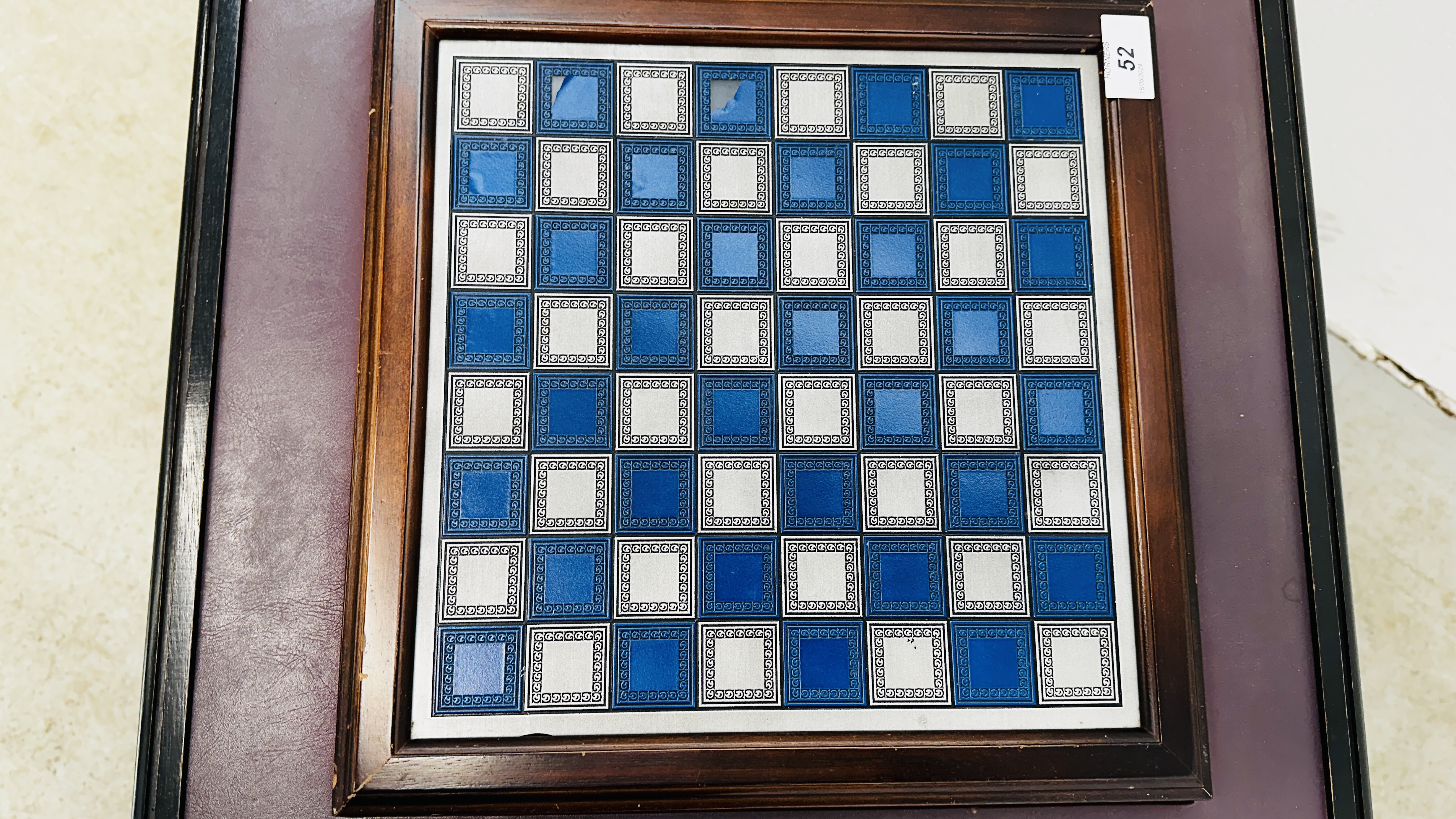 A FRANKLIN MINT LIMITED "THE BATTLE OF WATERLOO PEWTER CHESS SET" INSET INTO AN EBONY TYPE GAMES - Image 7 of 10