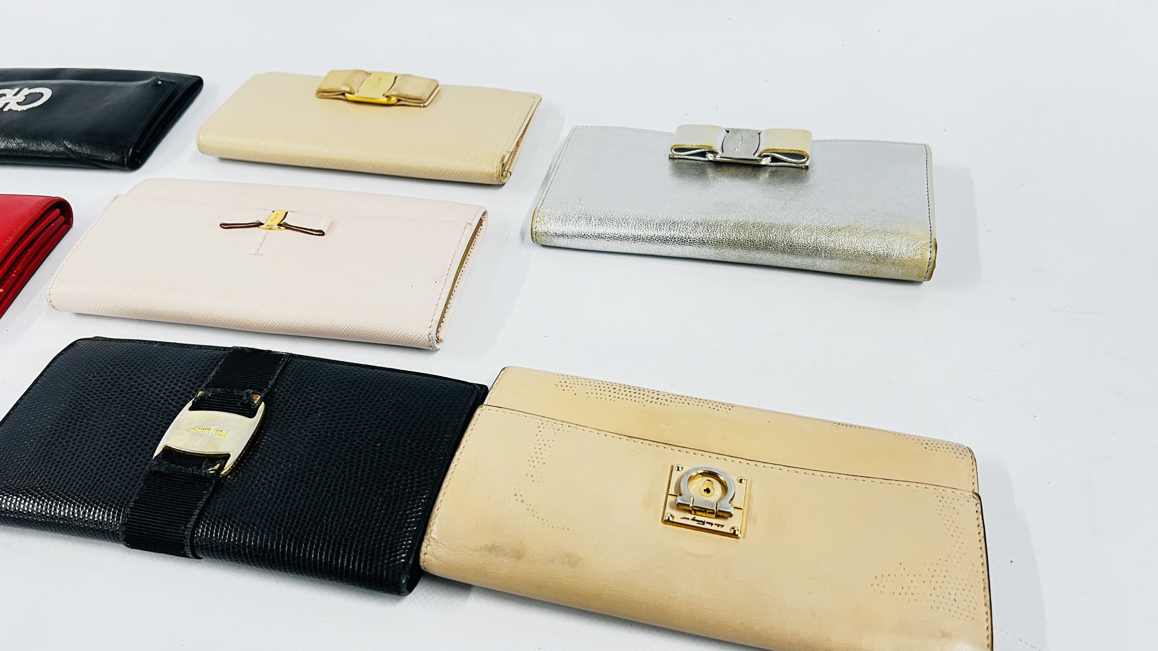 A COLLECTION OF 11 DESIGNER PURSES MARKED "SALVADOR FERRAGAMA". - Image 4 of 5