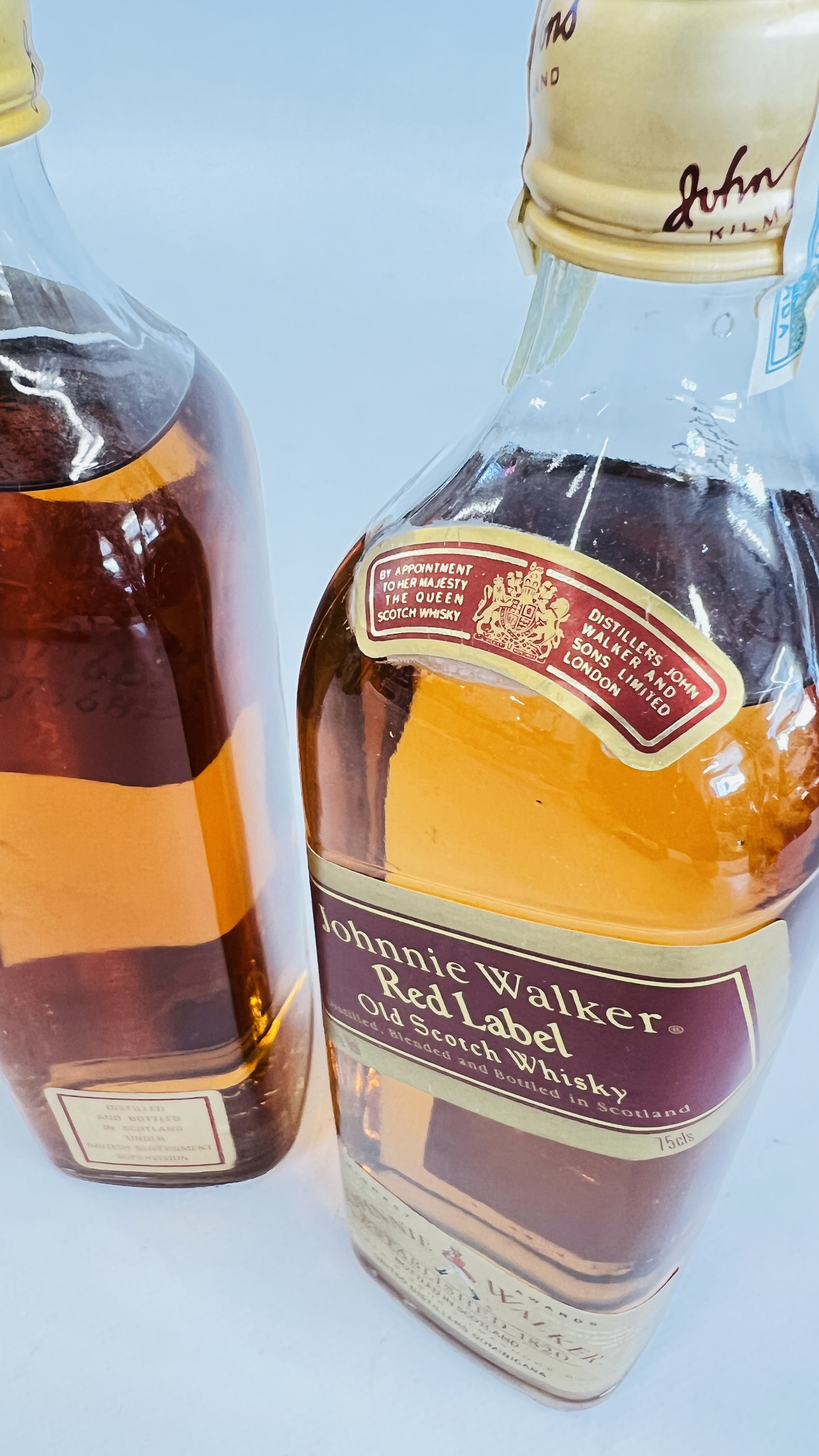 2 X 75CL BOTTLES OF "JOHNNIE WALKER" RED LABEL OLD SCOTCH WHISKY. - Image 3 of 4