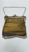 LADIES WHITE METAL RETICULE C19TH