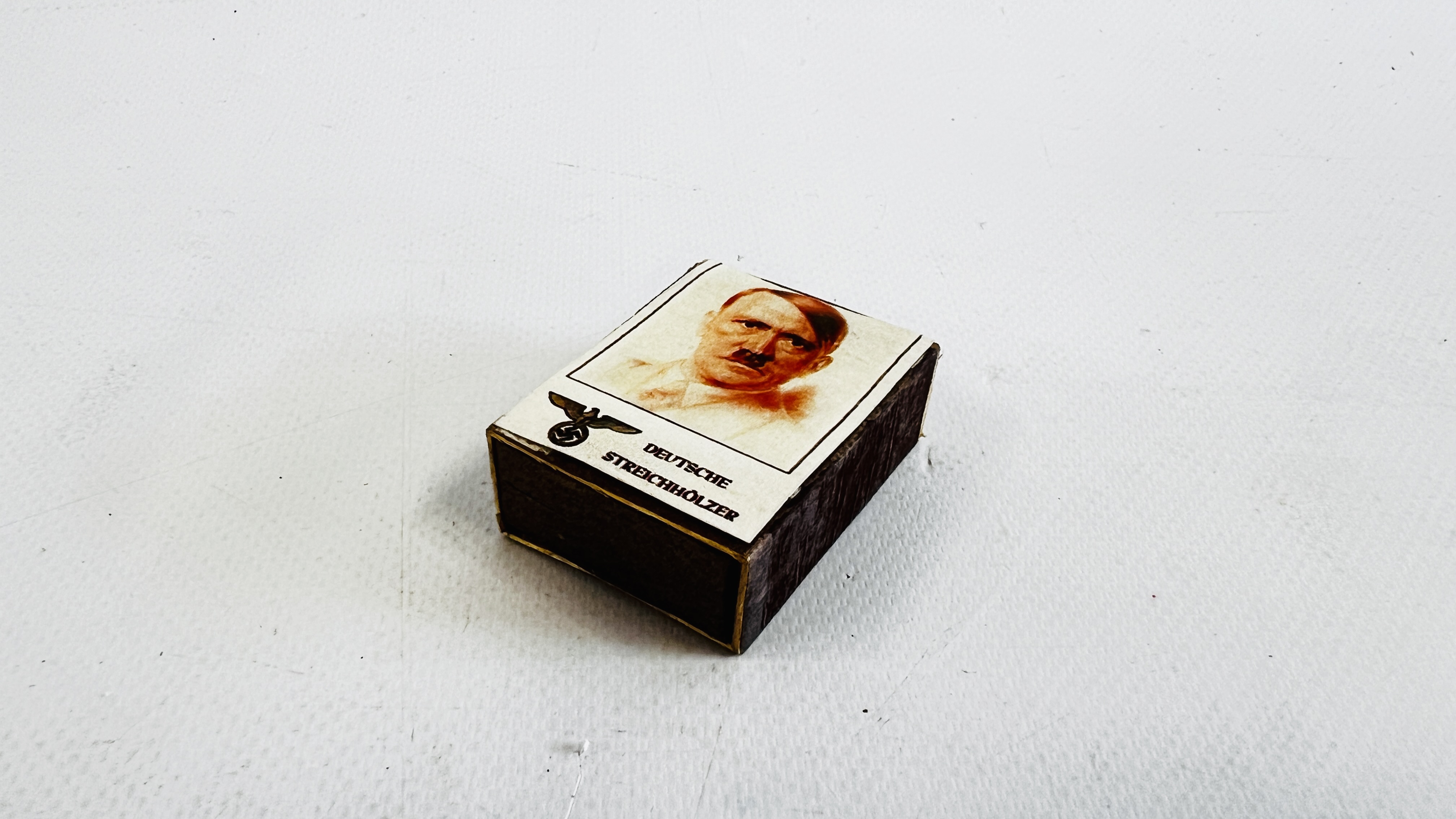 A GROUP THREE MATCHBOXES DEPICTING AN IMAGE OF "HITLER". - Image 4 of 6