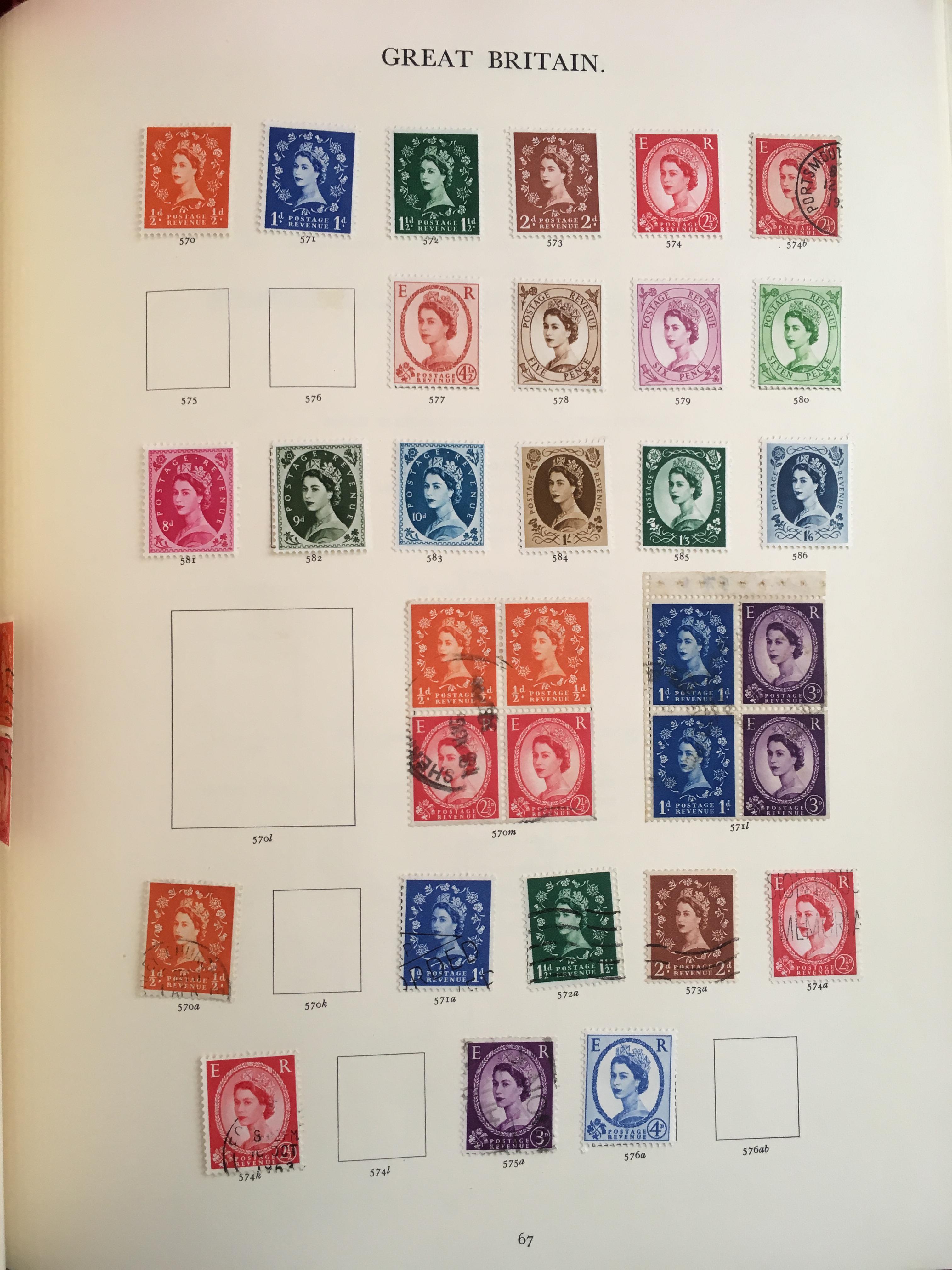 STAMPS: BOX WITH GB COLLECTIONS AND REMAINDERS IN TEN WINDSOR ALBUMS. - Image 6 of 49