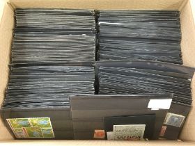 BOX WITH MAINLY FOREIGN ON STOCKCARDS, SWITZERLAND, SAAR, BALKANS,