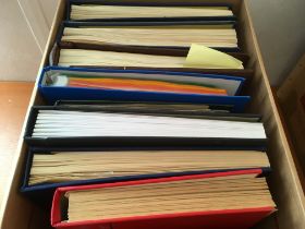 GERMANY: BOX WITH VARIOUS COLLECTIONS IN VOLUMES, TO INCLUDE PRINTED SCHAUBEK,