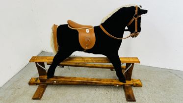 A "MAMAS & PAPAS" ROCKING HORSE, L 110CM X H 82CM.