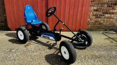 BERG PEDAL GO CART WITH WHITE WHEELS.
